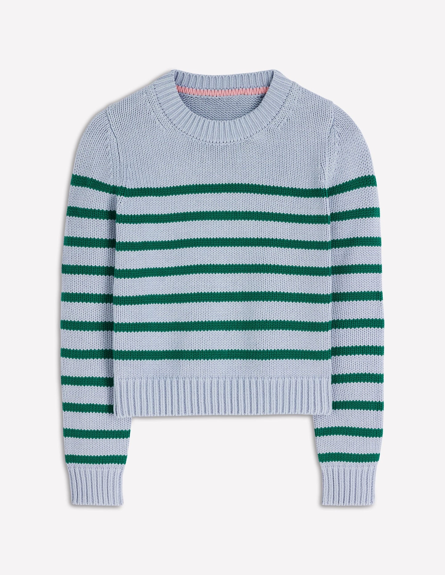 Lucy Chunky Cotton Sweater-Blue/ Green