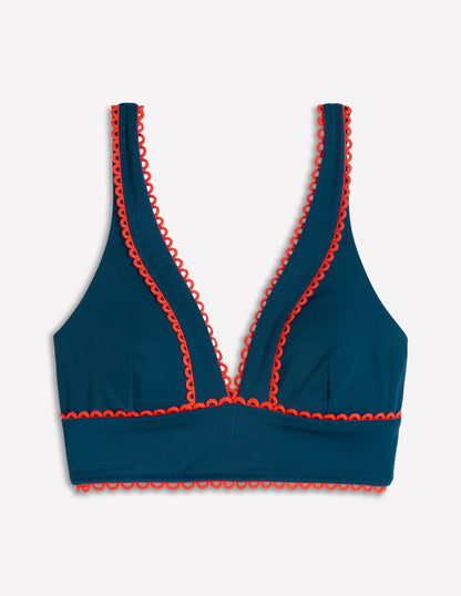 Porto V-neck Bikini Top-Oceanside, Firework
