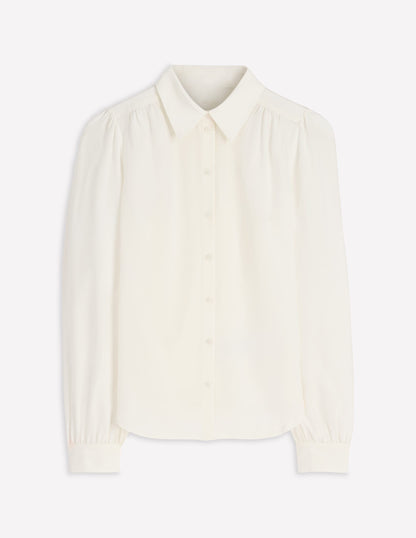 Sara Silk Shirt-Ivory