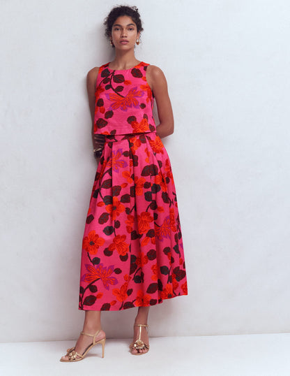 Verity Maxi Skirt-Pink, Elaborate Blossom