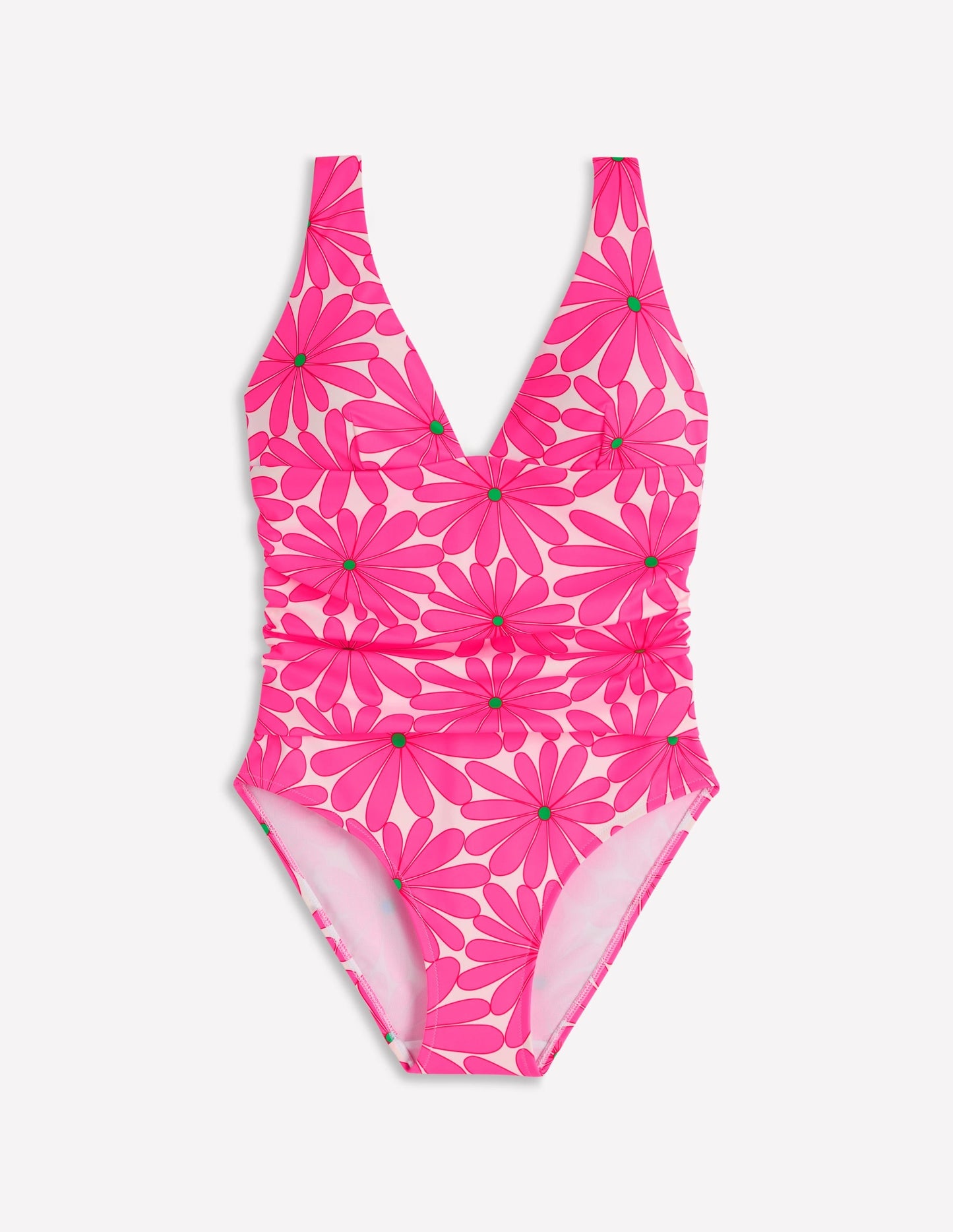 Mykonos Deep V Swimsuit-Sangria Sunset, Daisy Blossom