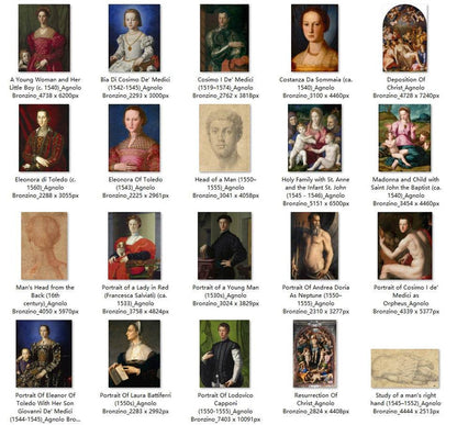 29 Painting Images by Agnolo Bronzino Italian, 1503-1572 - Tibetan Buddhist thangka, front view