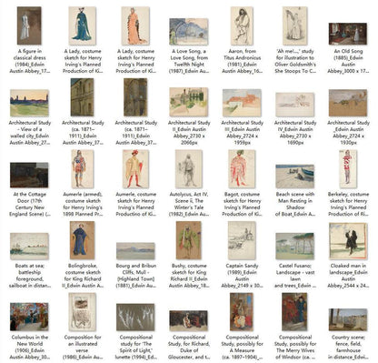 298 Painting Images by Edwin Austin Abbey American, 1852 - 1911 - Tibetan Buddhist thangka, front view