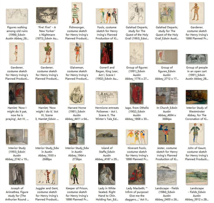 298 Painting Images by Edwin Austin Abbey American, 1852 - 1911 - Tibetan Buddhist thangka, close-up detail