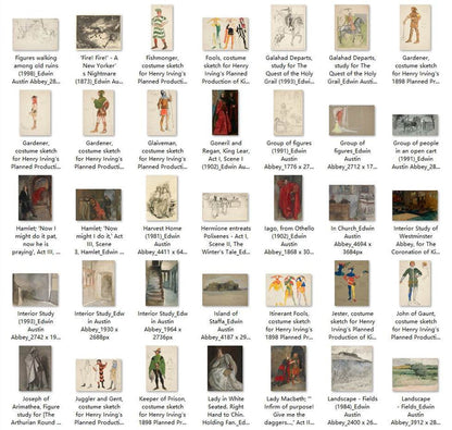 298 Painting Images by Edwin Austin Abbey American, 1852 - 1911 - Tibetan Buddhist thangka, close-up detail