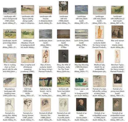 298 Painting Images by Edwin Austin Abbey American, 1852 - 1911 - Tibetan Buddhist thangka, view 4