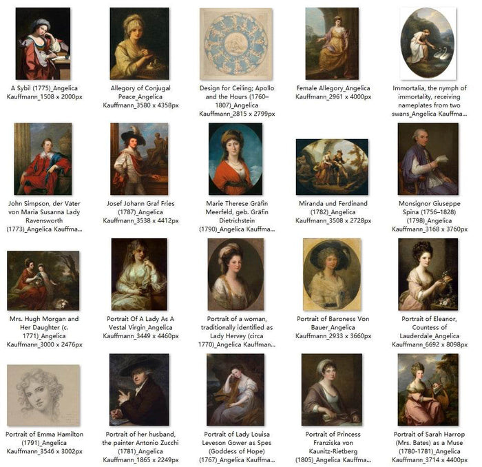 32 Painting Images by Angelica Kauffmann Swiss, 1741 – 1807 - Tibetan Buddhist thangka, front view