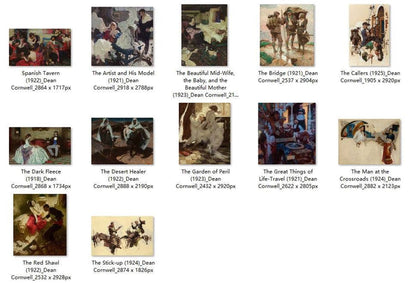 32 Painting Images by Dean Cornwell American, 1892-1960 - Tibetan Buddhist thangka, detailed view