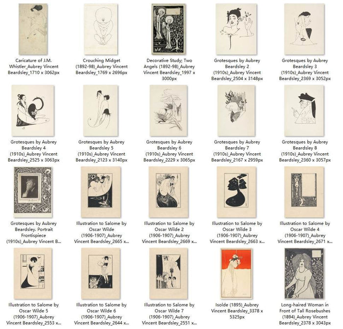 33 Painting Images by Aubrey Vincent Beardsley English, 1872-1898 - Tibetan Buddhist thangka, front view