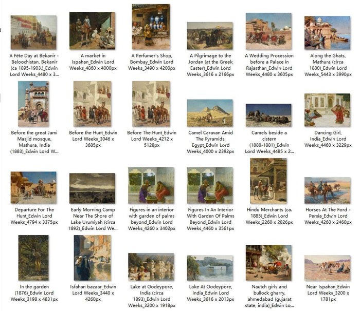 42 Painting Images by Edwin Lord Weeks American, 1849-1903 - Tibetan Buddhist thangka, front view