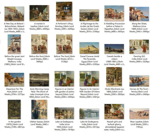 42 Painting Images by Edwin Lord Weeks American, 1849-1903 - Tibetan Buddhist thangka, front view