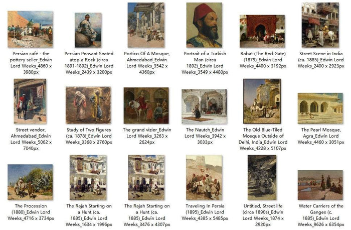 42 Painting Images by Edwin Lord Weeks American, 1849-1903 - Tibetan Buddhist thangka, detailed view