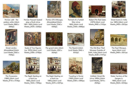 42 Painting Images by Edwin Lord Weeks American, 1849-1903 - Tibetan Buddhist thangka, detailed view