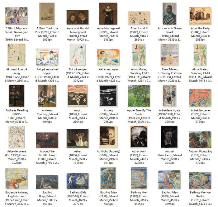 426 Painting Images by Edvard Munch Norwegian, 1863 - 1944 - Tibetan Buddhist thangka, front view