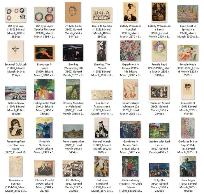 426 Painting Images by Edvard Munch Norwegian, 1863 - 1944 - Tibetan Buddhist thangka, close-up detail