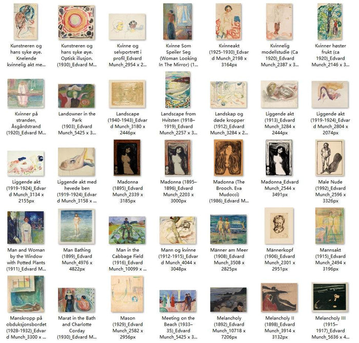 426 Painting Images by Edvard Munch Norwegian, 1863 - 1944 - Tibetan Buddhist thangka, view 5
