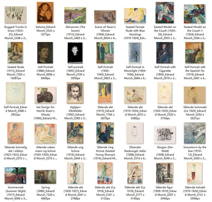426 Painting Images by Edvard Munch Norwegian, 1863 - 1944 - Tibetan Buddhist thangka, view 8