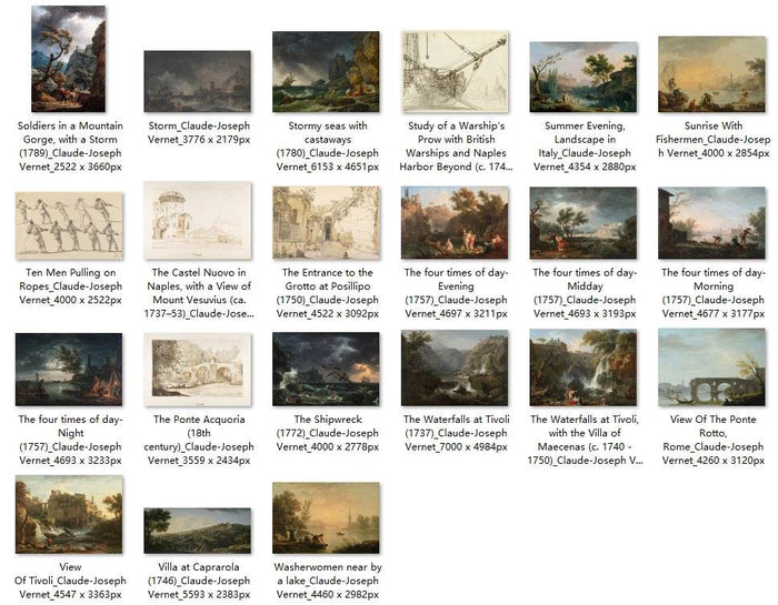 45 Painting Images by Claude-Joseph Vernet French, 1714-1789 - Tibetan Buddhist thangka, detailed view