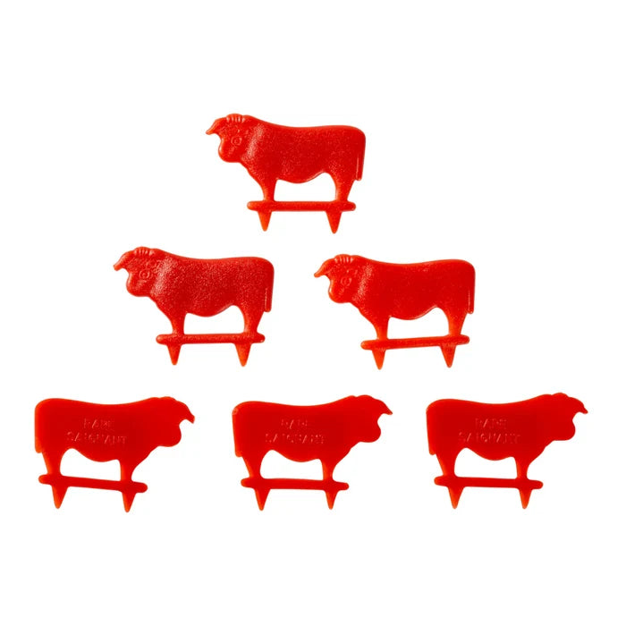 511 Food Service - Plastic Steak Marker Rare Red, 500/Cs - STK84-5-IN