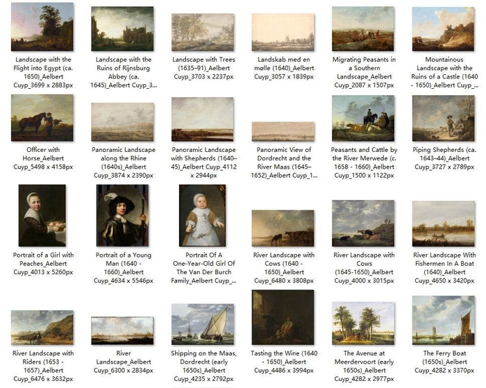 61 Painting Images by Aelbert Cuyp Dutch, 1620-1691 - Tibetan Buddhist thangka, detailed view