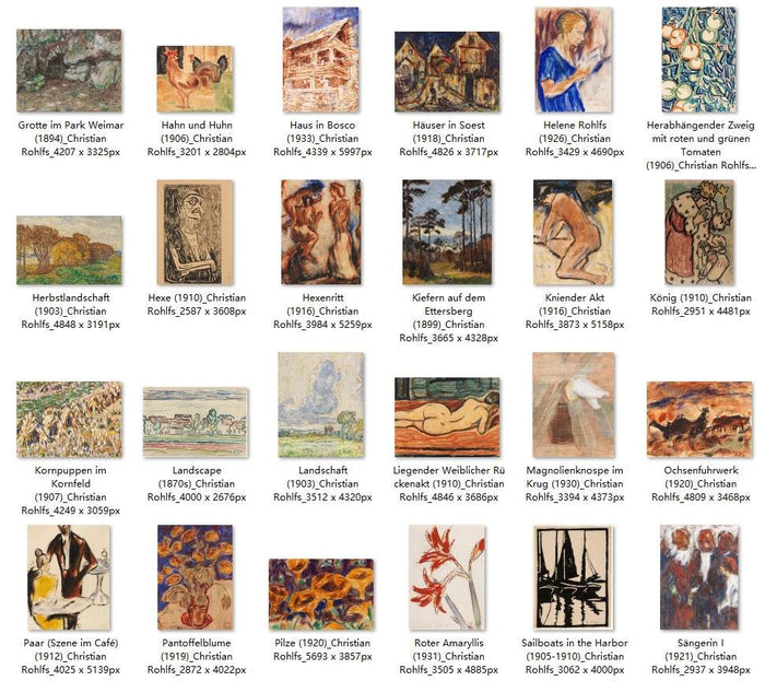 63 Painting Images by Christian Rohlfs German, 1849-1938 - Tibetan Buddhist thangka, detailed view