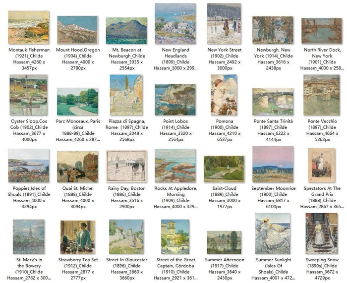 71 Painting Images by Childe Hassam American, 1859-1935 - Tibetan Buddhist thangka, detailed view