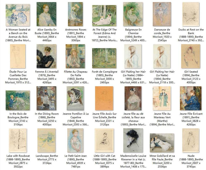 74 Painting Images by Berthe Morisot French, 1841-1895 - Tibetan Buddhist thangka, front view