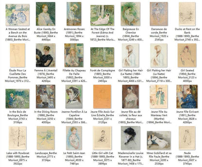 74 Painting Images by Berthe Morisot French, 1841-1895 - Tibetan Buddhist thangka, front view
