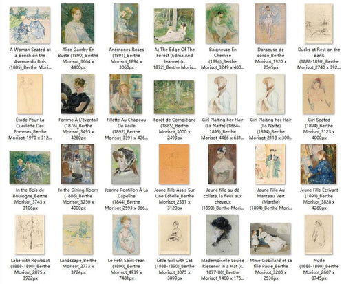 74 Painting Images by Berthe Morisot French, 1841-1895 - Tibetan Buddhist thangka, front view