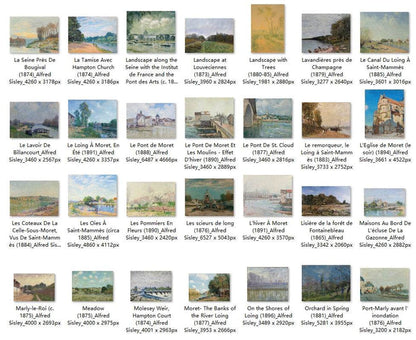 81 Painting Images by Alfred Sisley French, 1840-1899 - Tibetan Buddhist thangka, detailed view