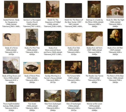 95 Painting Images by Adolph Tidemand Norwegian, 1814-1876 - Tibetan Buddhist thangka, view 4
