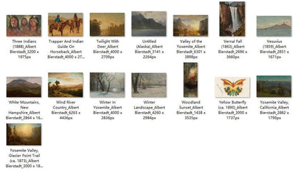 99 Painting Images by Albert Bierstadt American, 1830-1902 - Tibetan Buddhist thangka, view 4