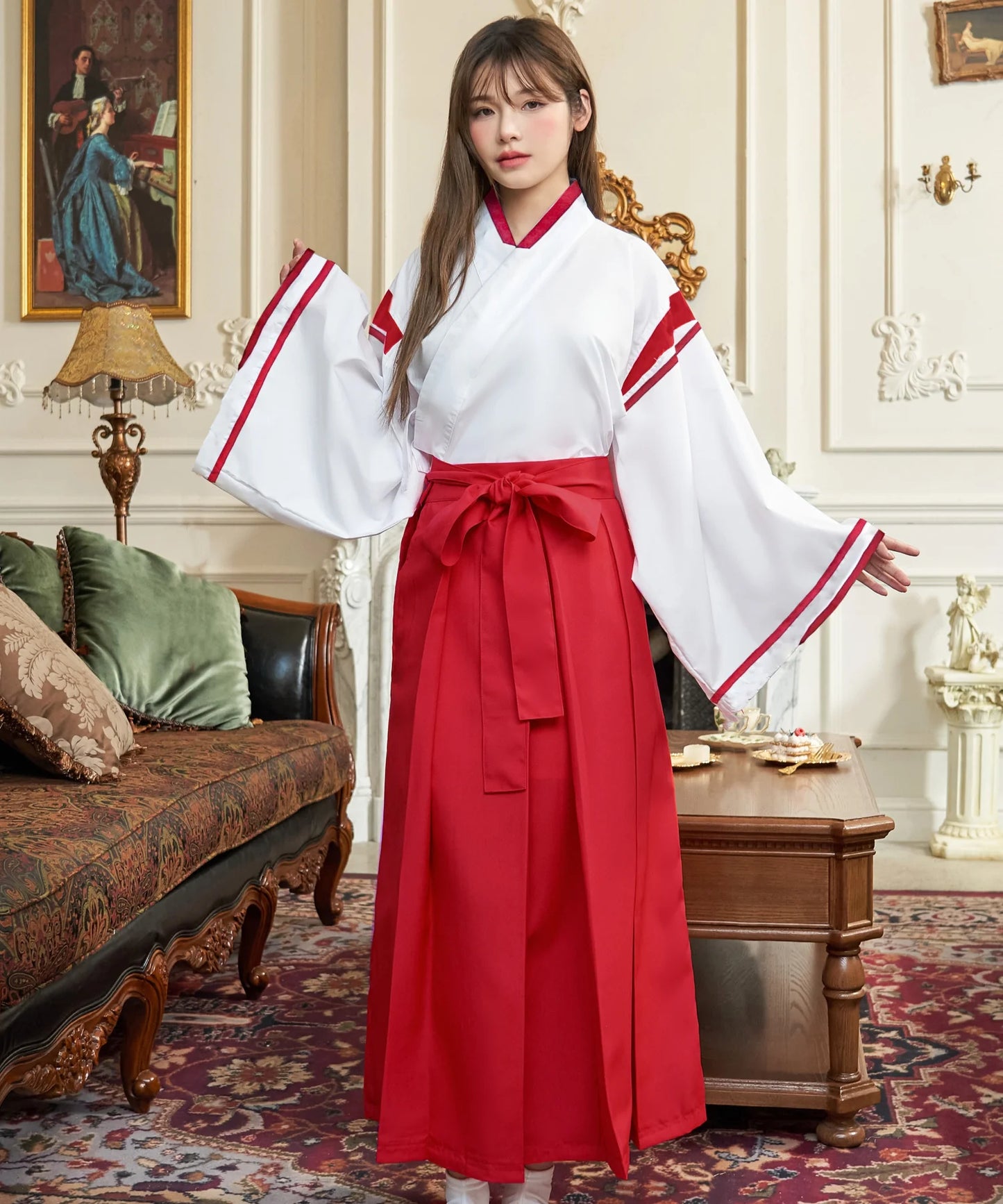 上品&簡単 ロング丈巫女コスチューム
