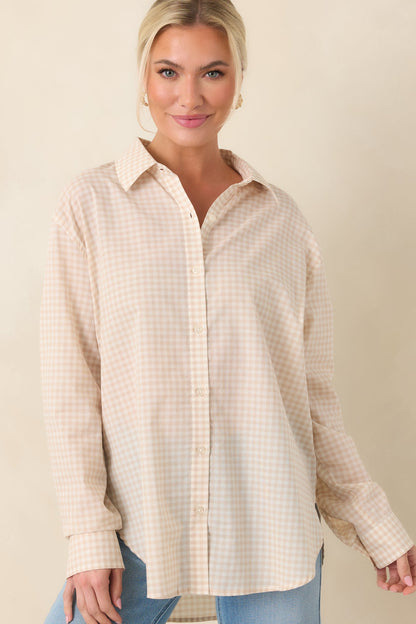Z Supply Parchment Beige Cotton Seaport Button Up Top