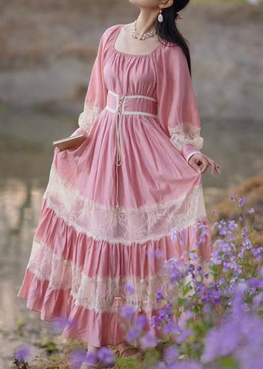 Pink peonies dress
