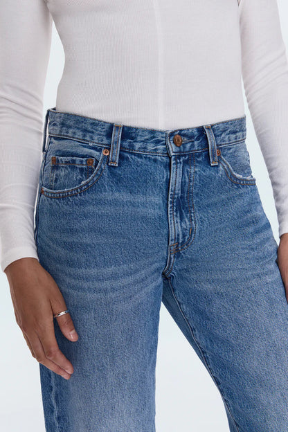 PISTOLA Lexi Mid Rise Bowed Straight Women's Jeans