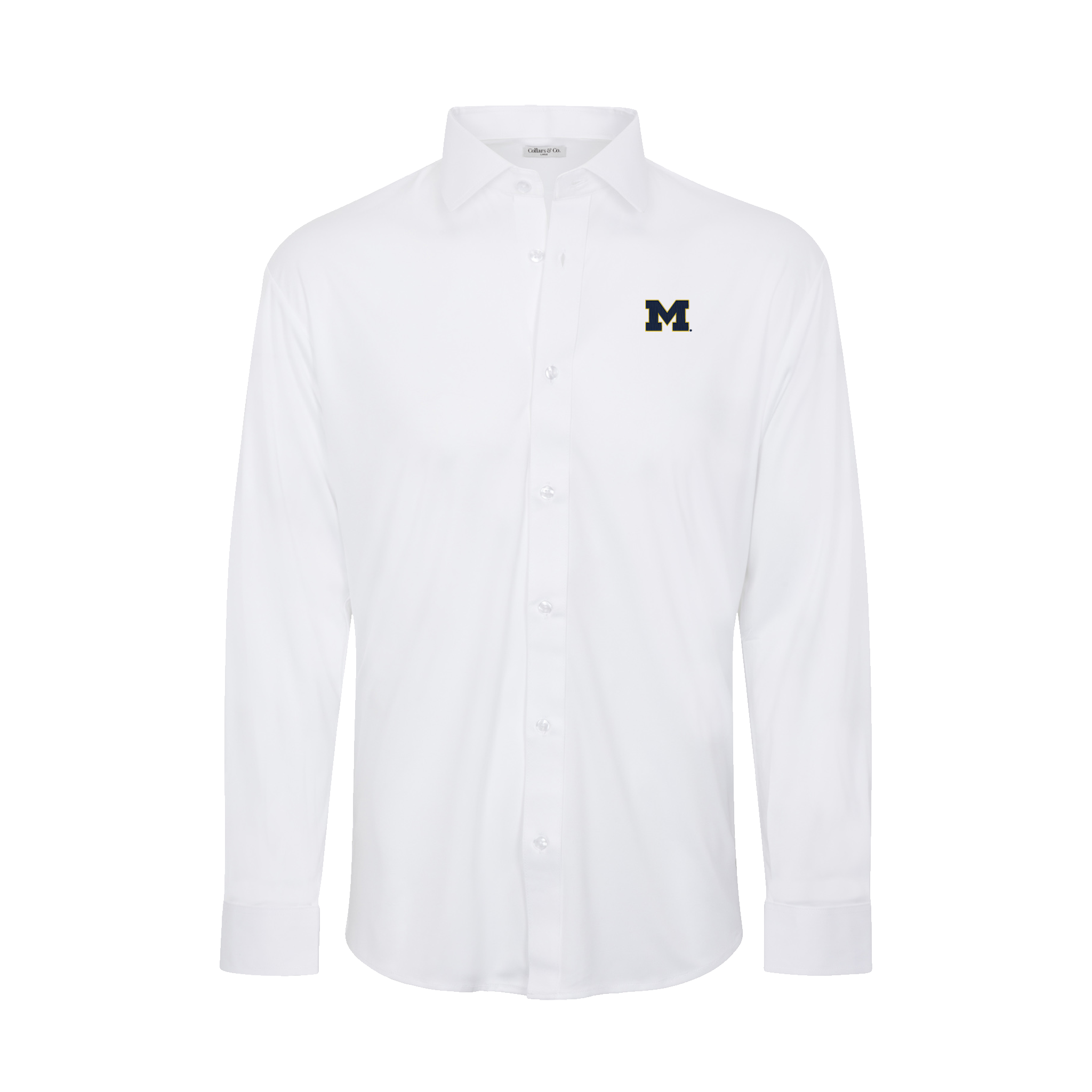 Michigan Quattro Flex Dress Shirt with Semi-Spread Collar White