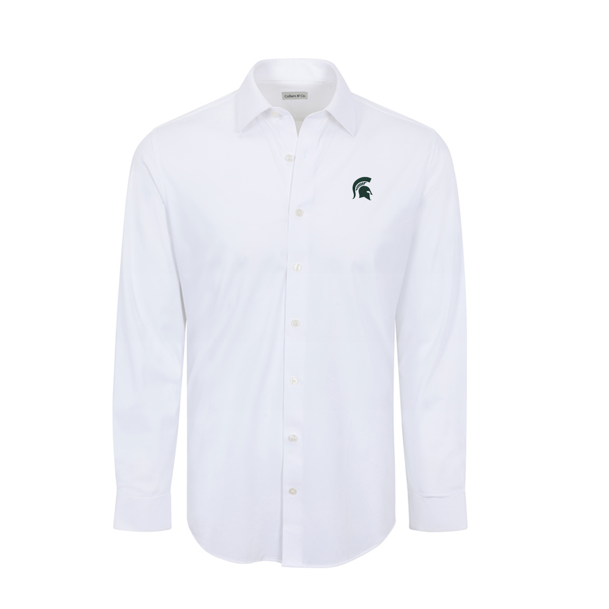 Michigan State Apex Performance Dress Shirt White