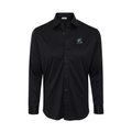 Michigan State Quattro Flex Dress Shirt with Semi-Spread Collar Black