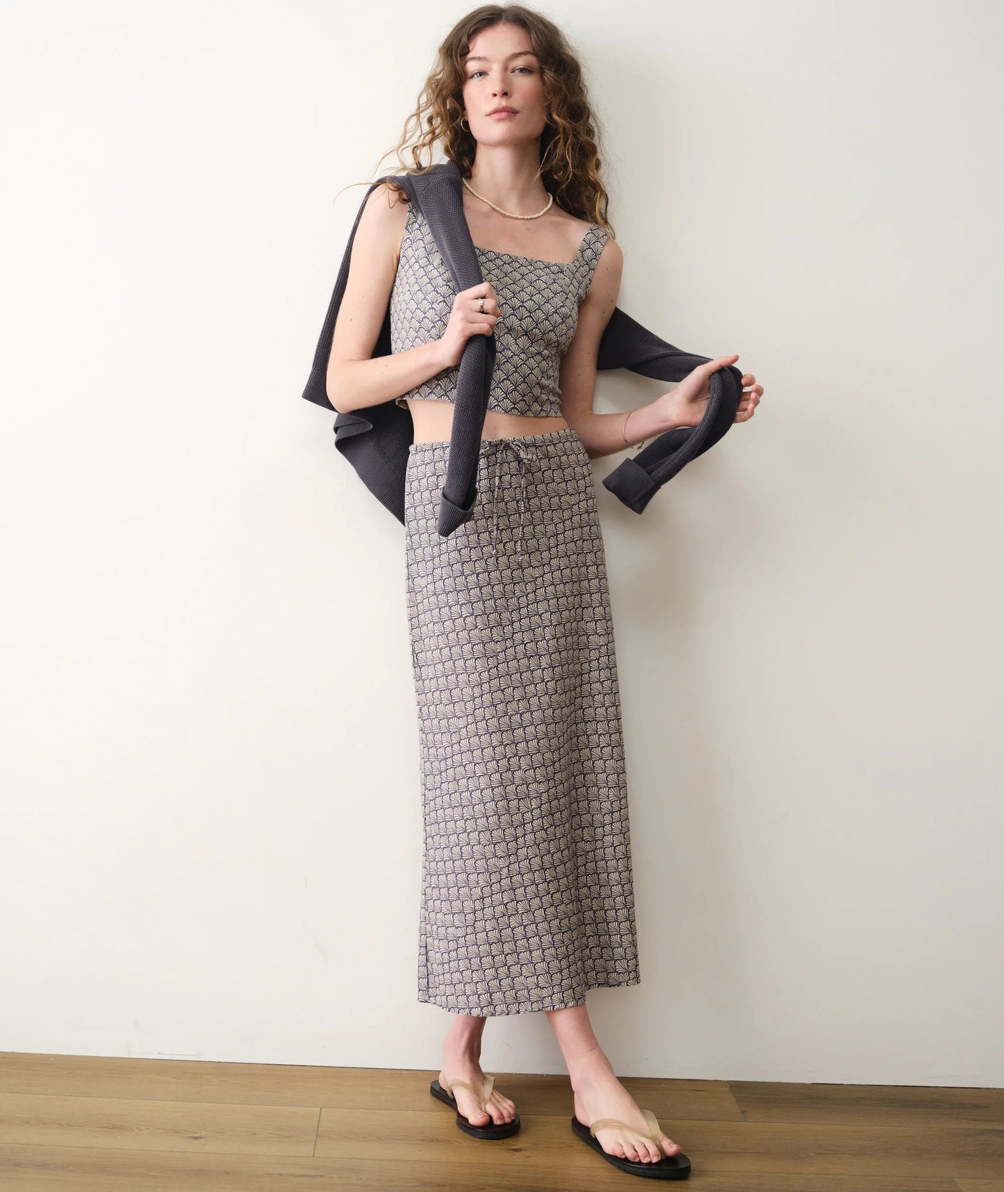 Marine Layer Avery Hemp Midi Skirt