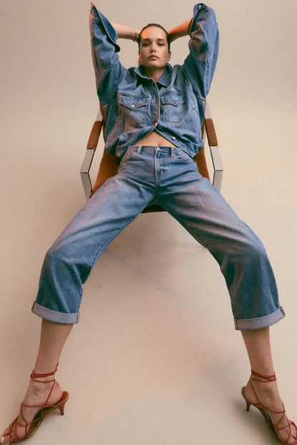 PISTOLA Donny Rolled Hem Boyfriend Jeans