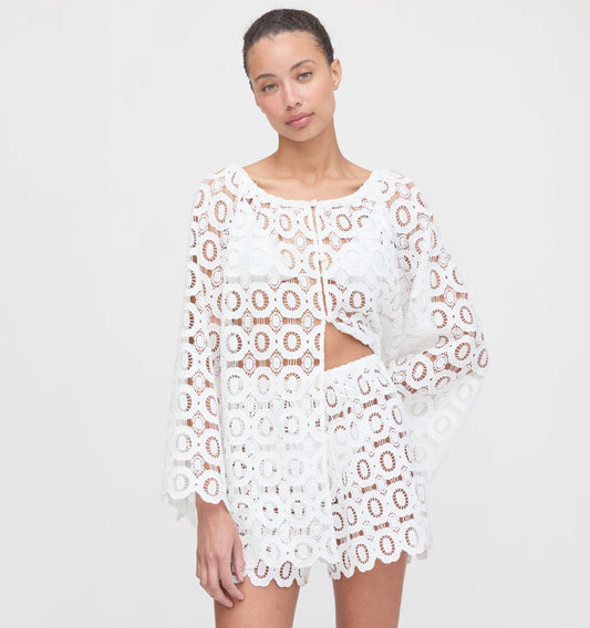 The Kaya Short - White Broderie