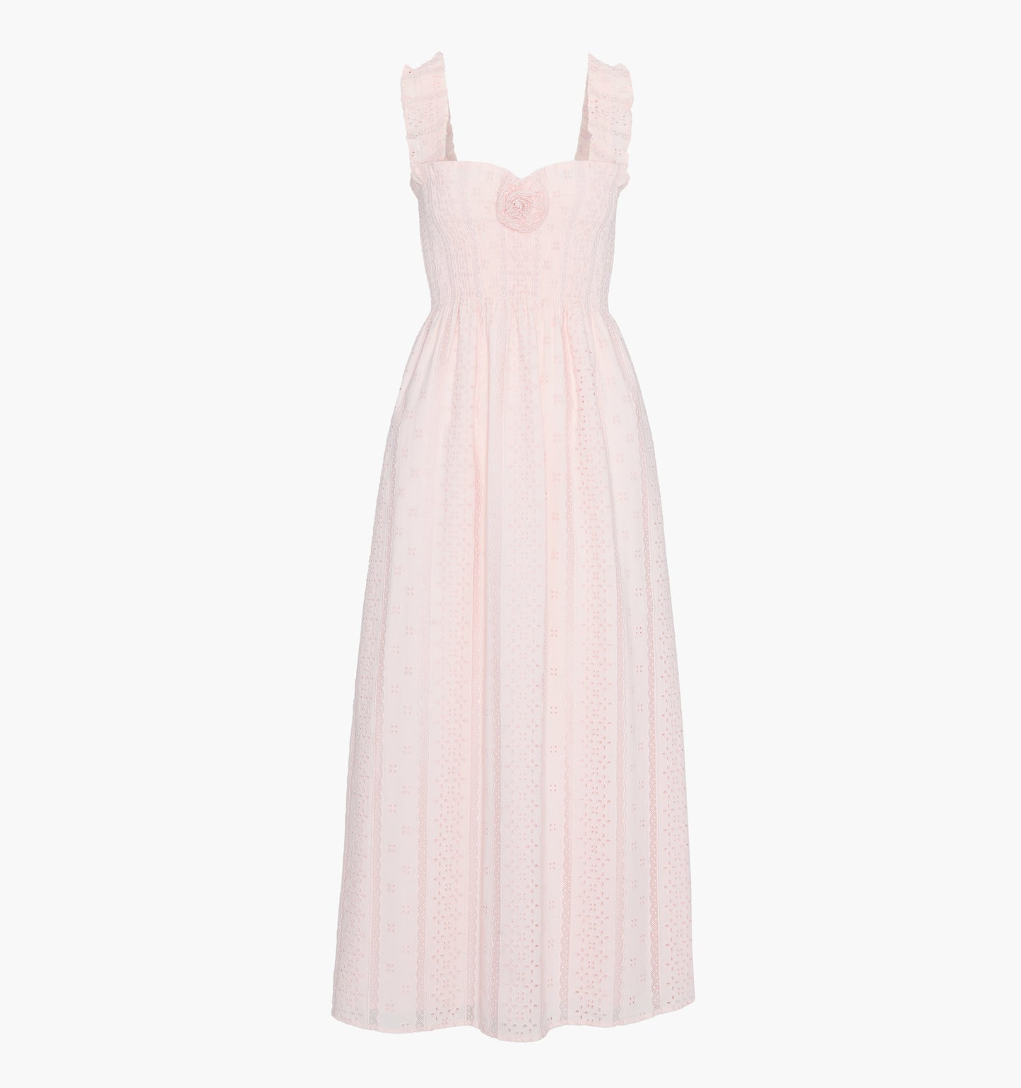 The Rosetta Nap Dress - Pink Broderie Voile