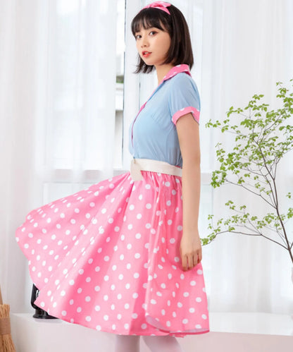 50年代風レトロ水玉セットアップ