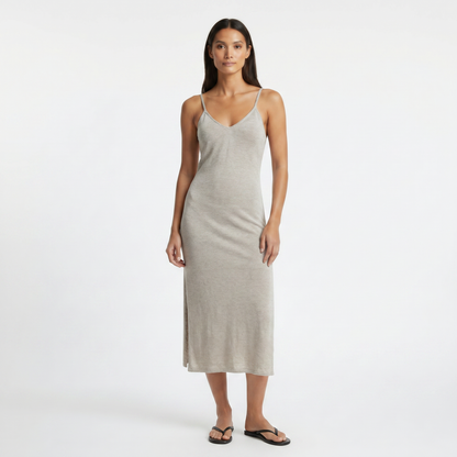 Millie Linen Strappy Slip Dress