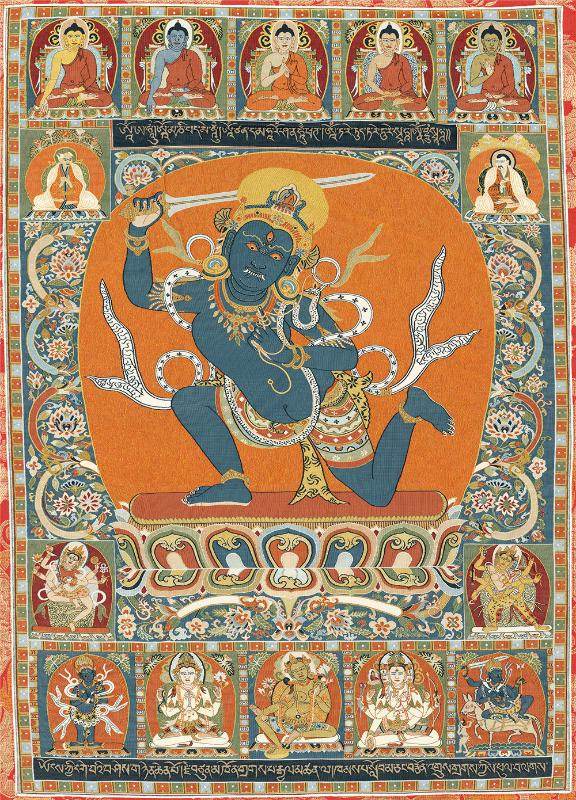 Acala -15th Century - Tibetan thangka painting, front view