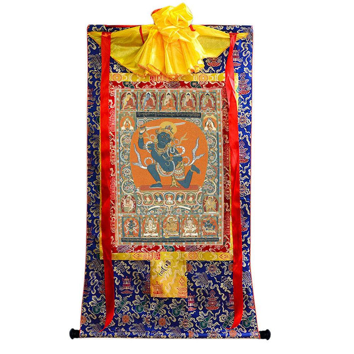 Acala -15th Century - Tibetan thangka painting, view 4