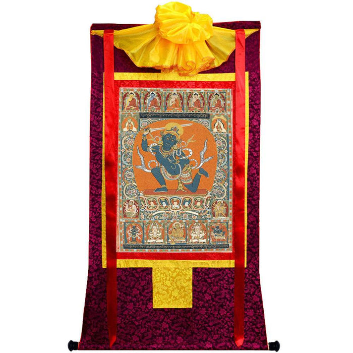 Acala -15th Century - Tibetan thangka painting, view 5