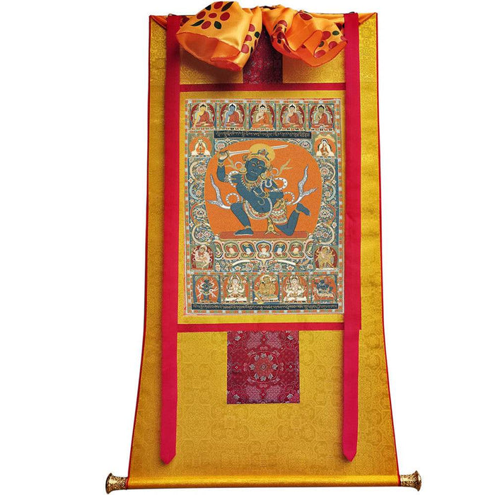 Acala -15th Century - Tibetan thangka painting, view 6