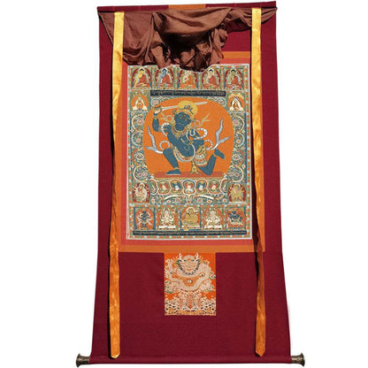 Acala -15th Century - Tibetan thangka painting, view 7